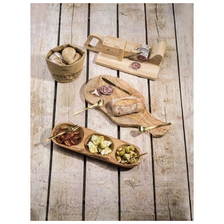 Cosy & Trendy 1487867 Planche a découper en bois d'Olivier avec poign