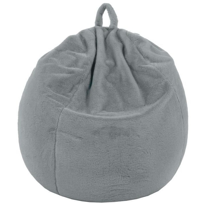 COTTON WOOD Poire Lover Fausse fourrure - D 70 x H 90 cm - Gris
