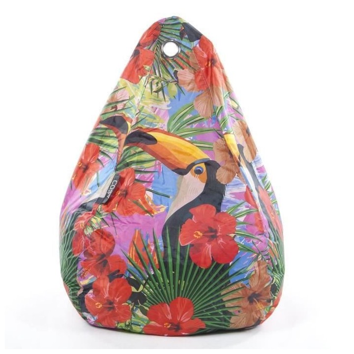 COTTON WOOD Poire imprimé Toucan - D80 x 100 cm
