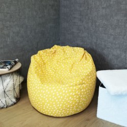 Poire Coton imprimée CHIPS - Jaune - D 75 x H 110 cm