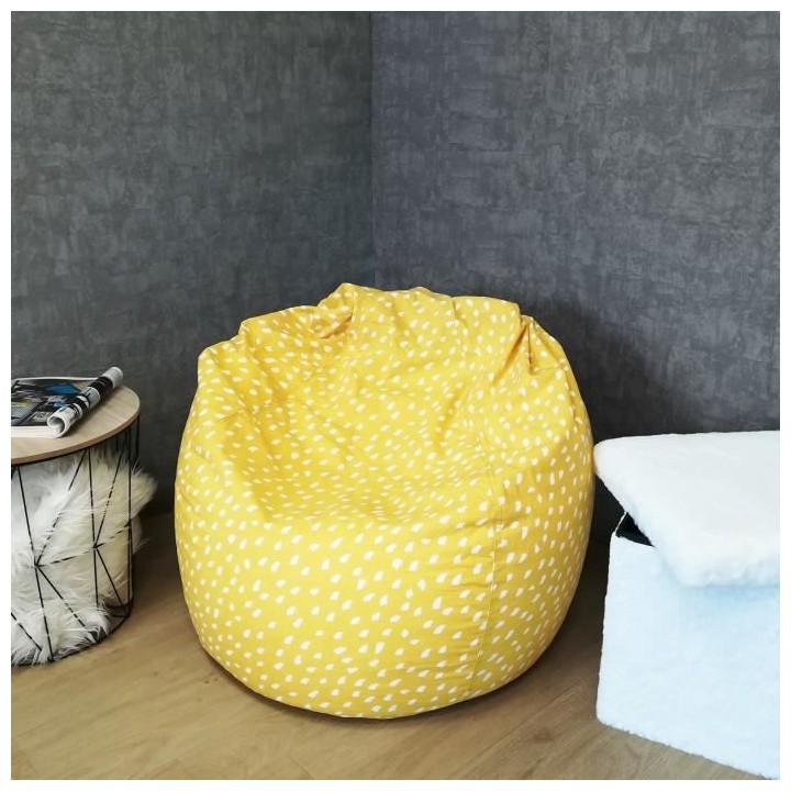 Poire Coton imprimée CHIPS - Jaune - D 75 x H 110 cm
