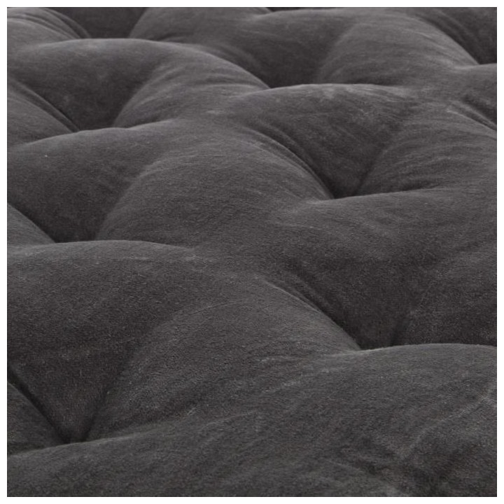 COTTON WOOD Coussin de palette - Gris anthracite - Velours - 60 x 120