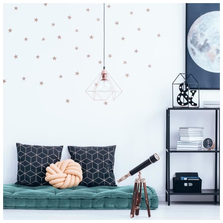 COTTON WOOD Coussin de palette - Bleu canard - Velours - 60 x 120 x 10