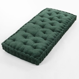 COTTON WOOD Coussin de palette - Vert bouteille - Velours - 60 x 120 x