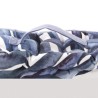 COTTON WOOD Coussin de sol coton imprimé - Blue Palm - 40 x 40 x 10 cm