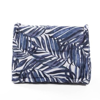 COTTON WOOD Cale-rein - coton imprimé - H45 x 60 x 22/11 cm - Bleu Pa