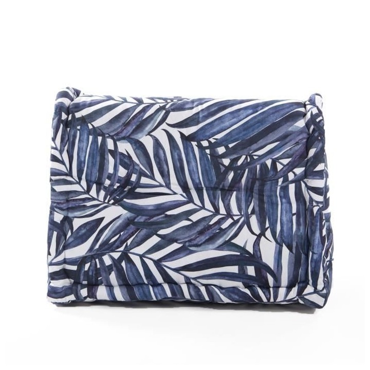 COTTON WOOD Cale-rein - coton imprimé - H45 x 60 x 22/11 cm - Bleu Pa