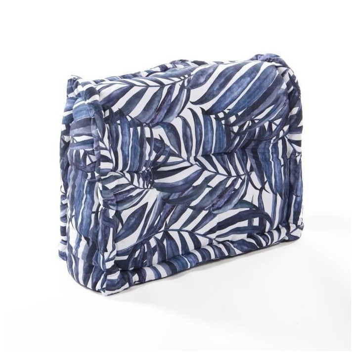 COTTON WOOD Cale-rein - coton imprimé - H45 x 60 x 22/11 cm - Bleu Pa