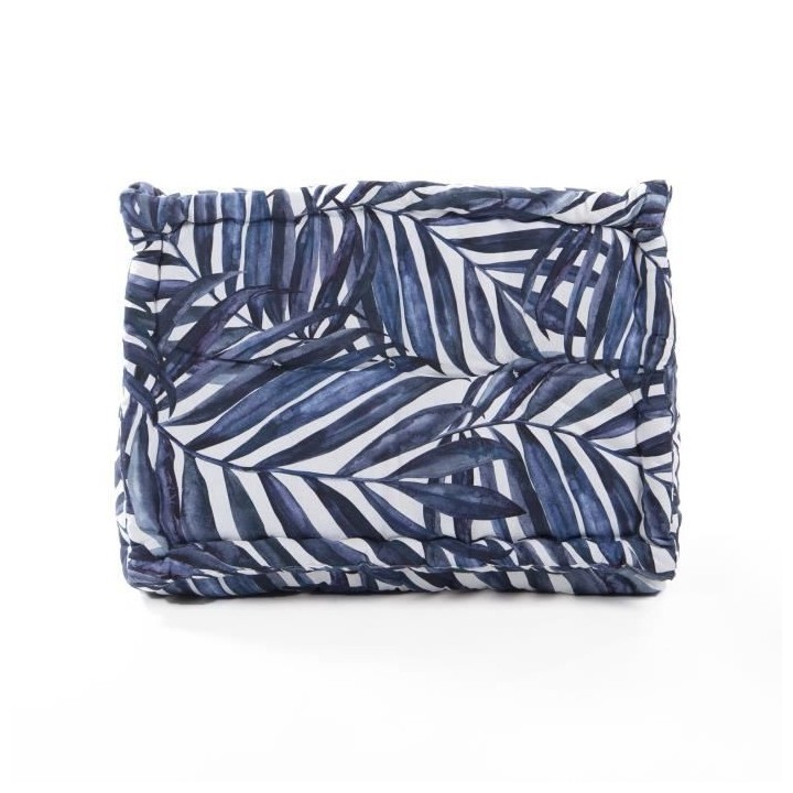 COTTON WOOD Cale-rein - coton imprimé - H45 x 60 x 22/11 cm - Bleu Pa