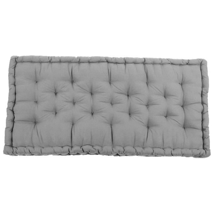 COTTON WOOD Coussin de palette uni - 100% coton - 60 x 120 x 10 cm - G