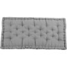 COTTON WOOD Coussin de palette uni - 100% coton - 60 x 120 x 10 cm - Gris clair