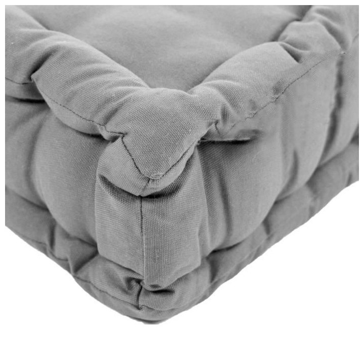 COTTON WOOD Coussin de palette uni - 100% coton - 60 x 120 x 10 cm - G