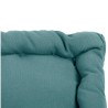 COTTON WOOD Coussin de palette uni - 100% coton - 60 x 120 x 10 cm - Bleu minéral