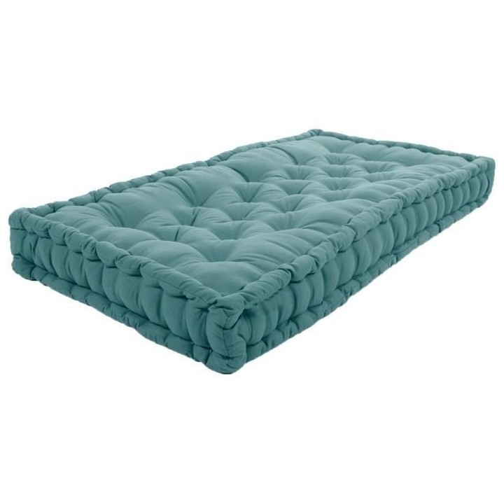 COTTON WOOD Coussin de palette uni - 100% coton - 60 x 120 x 10 cm - B