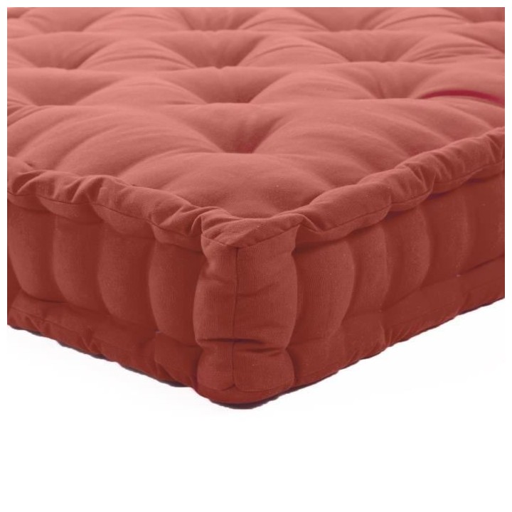 COTTON WOOD Coussin de palette uni - 100% coton - 60 x 120 x 10 cm - T