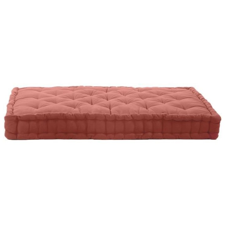 COTTON WOOD Coussin de palette uni - 100% coton - 60 x 120 x 10 cm - T