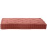 COTTON WOOD Coussin de palette uni - 100% coton - 60 x 120 x 10 cm - Terre de Sienne