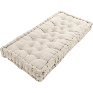 COTTON WOOD Coussin de palette uni - 100% coton - 60 x 120 x 10 cm - S