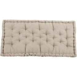 COTTON WOOD Coussin de palette uni - 100% coton - 60 x 120 x 10 cm - Sable