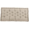 COTTON WOOD Coussin de palette uni - 100% coton - 60 x 120 x 10 cm - Sable