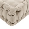 COTTON WOOD Coussin de palette uni - 100% coton - 60 x 120 x 10 cm - Sable