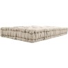 COTTON WOOD Coussin de palette uni - 100% coton - 60 x 120 x 10 cm - Sable