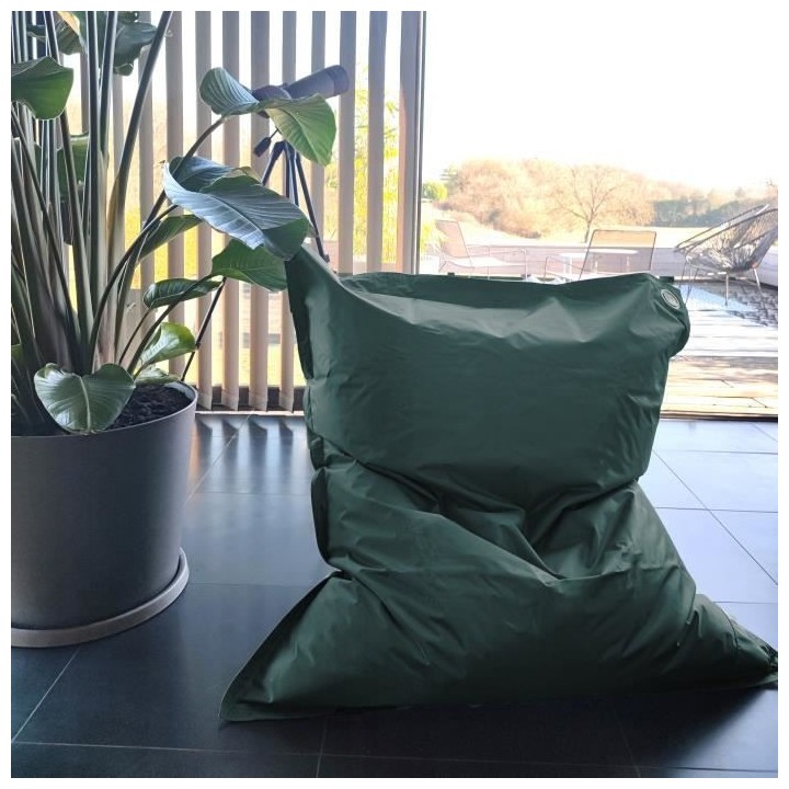 Pouf géant imperméable - Java - Toile 100% polyester - Vert emeraude