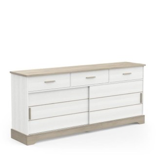 Enfilade Cottage 2 Portes coulissantes, 3 Tiroirs - Décor chene Kronb