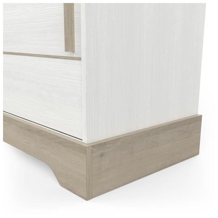 Enfilade Cottage 2 Portes coulissantes, 3 Tiroirs - Décor chene Kronb