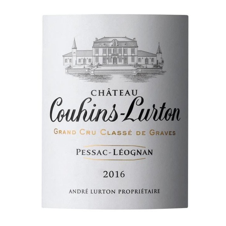 Château Couhins Lurton 2016 Pessac Léognan - Vin blanc de Bordeaux