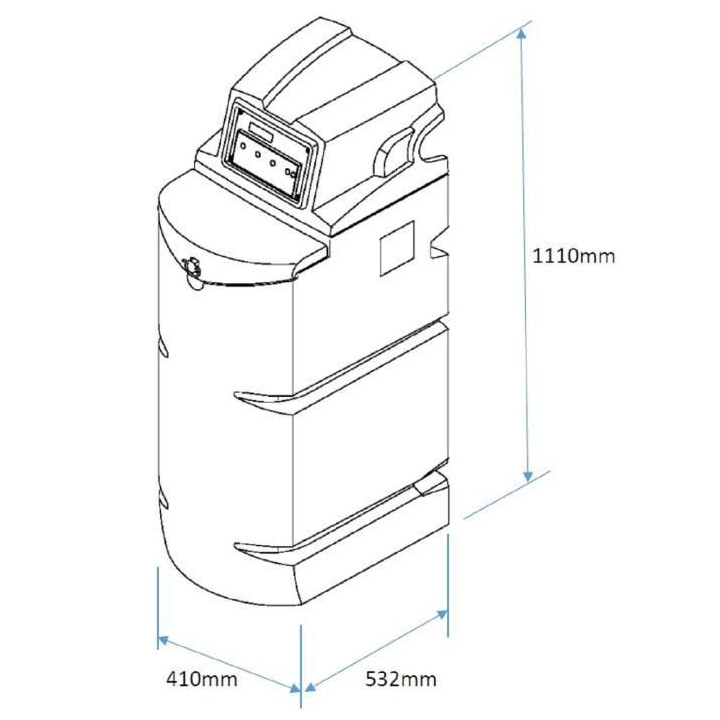CPED Adoucisseur d'eau Dual 22 L - PROTEGE CONTRE LE CALCAIRE ET LES I