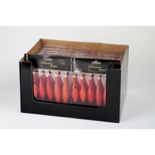 Set de 6 glaçons déco de Noël - H 15 cm - Rouge