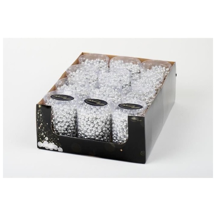 CP INTERNATIONAL Guirlande perles - 8,5 m - Argent