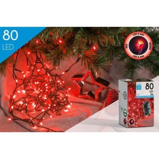 CP INTERNATIONAL Guirlande - 80 LED vert - L.8 m fil vert