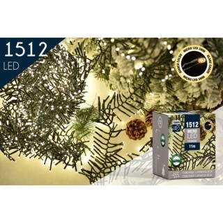 CP INTERNATIONAL Guirlande Boa - 1512 microled 3 mm blanc chaud - L.11