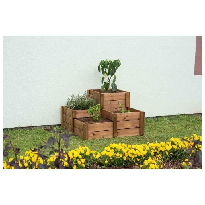 EKJU Bac potager a étages - 76 x 76 x H 46 cm