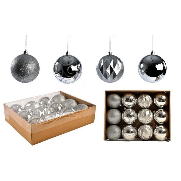 CP INTERNATIONAL Set de 12 boules - Ø8 cm