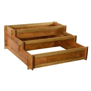 EKJU - Carré potager en Pin du Nord de l'Europe FSC - 120 x 120 x 40