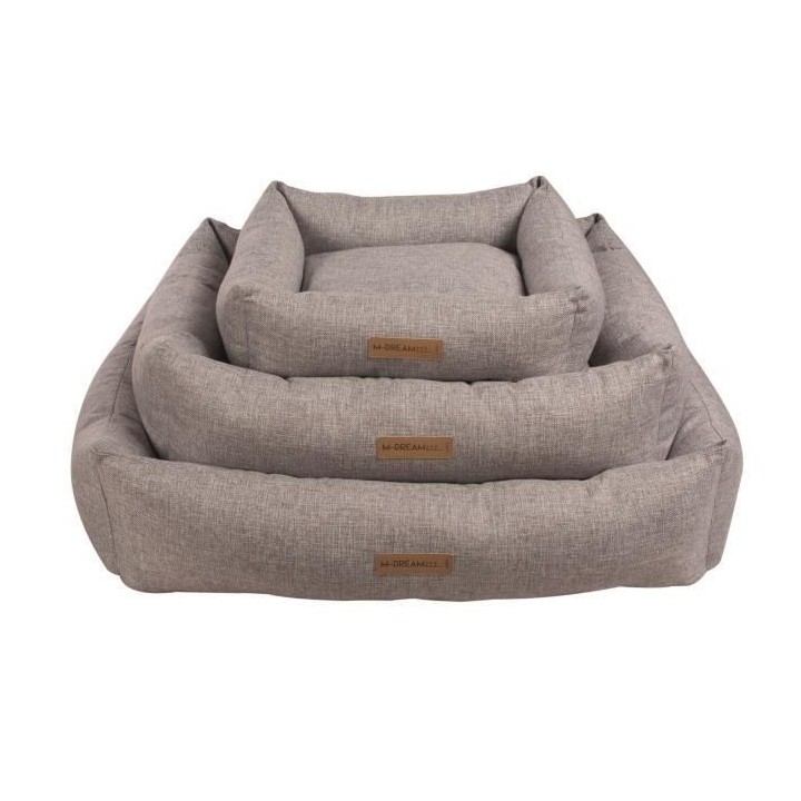 MPETS Panier coussin Oleron L - Gris clair - Pour chien