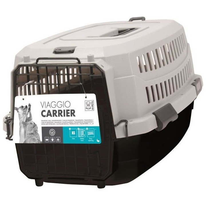 M-PETS Caisse de transport Viaggio Carrier M - 68x47,6x45cm - Noir et