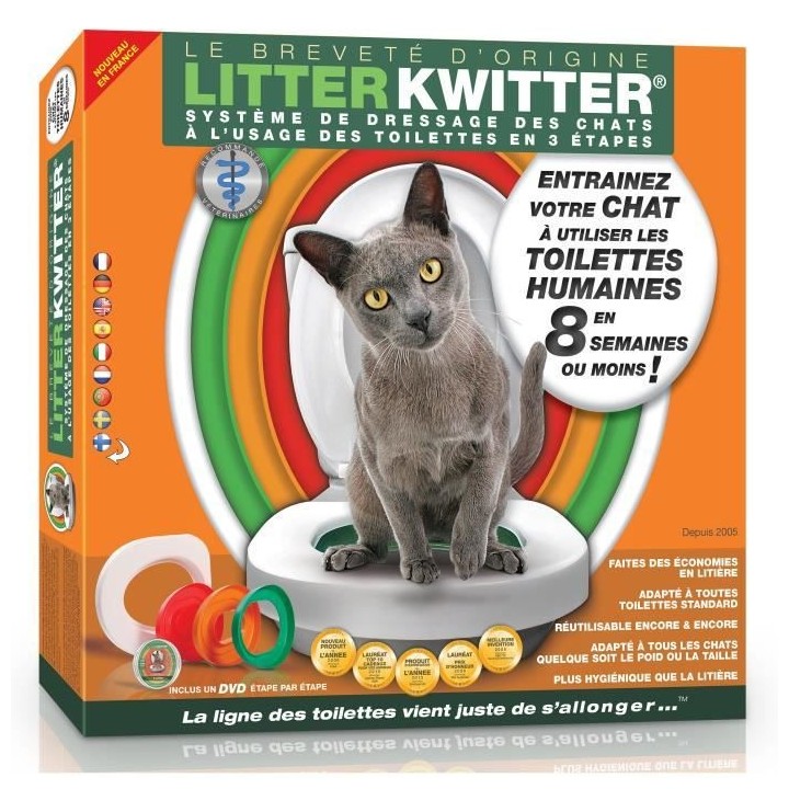 LITTER KWITTER Kit d'apprentissage a l'utilisation des toilettes de la