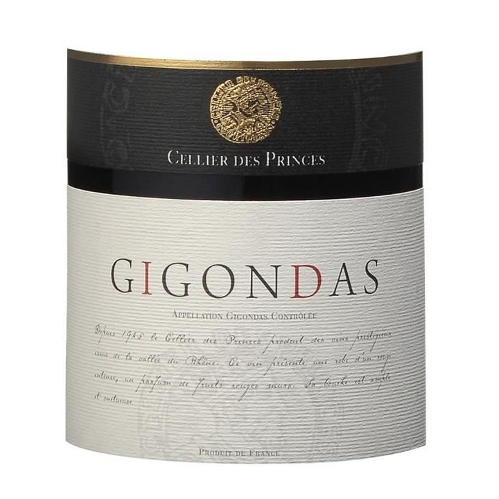 Cellier des Princes 2019 Gigondas - Vin rouge de la Vallée du Rhone