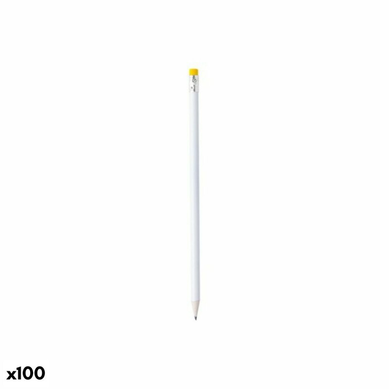 Crayon avec Gomme 146070 Blanc (100 Unités)