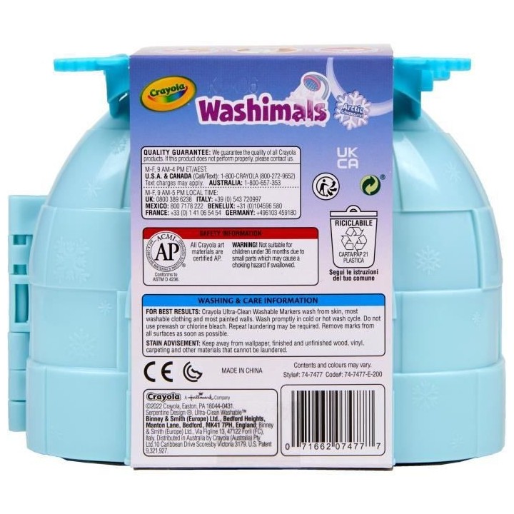 Valisette Igloo - CRAYOLA - Washimals - A partir de 3 ans
