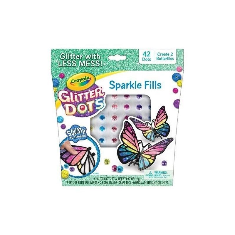 CRAYOLA Jeu Glitter Dots Sparkle 3D Fills