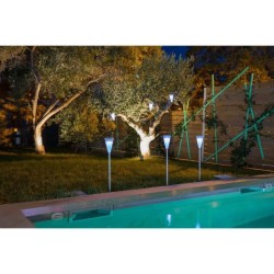 LUMISKY Balise lumineuse solaire LED - 10x10x72,7cm - Blanc froid