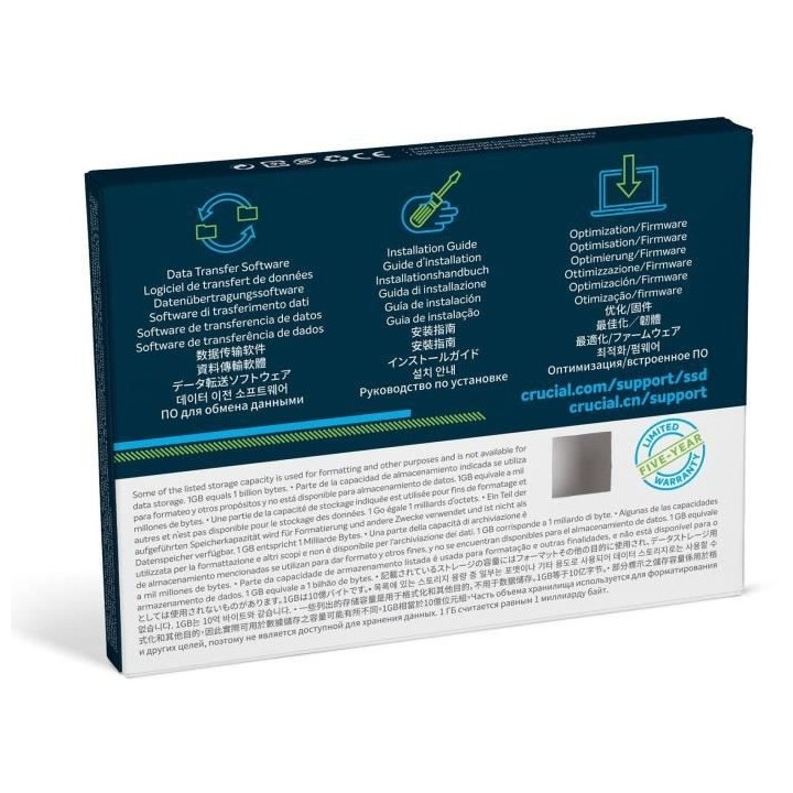 CRUCIAL - SSD Interne - P2 - 250Go - M.2 Nvme (CT250P2SSD8)