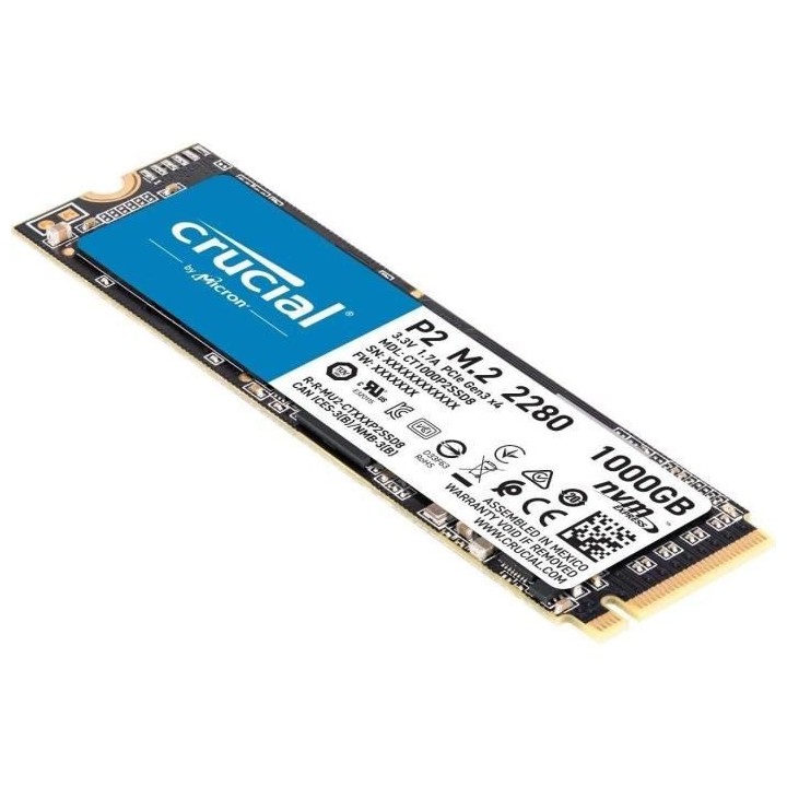 CRUCIAL - SSD Interne - P2 - 1To - M.2 Nvme (CT1000P2SSD8)