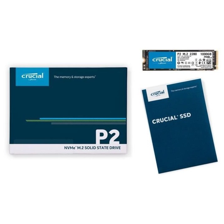 CRUCIAL - SSD Interne - P2 - 1To - M.2 Nvme (CT1000P2SSD8)