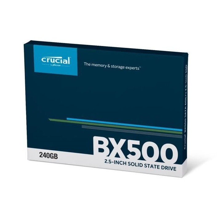 CRUCIAL - Disque SSD Interne - BX500 - 240Go - 2,5 (CT240BX500SSD1)